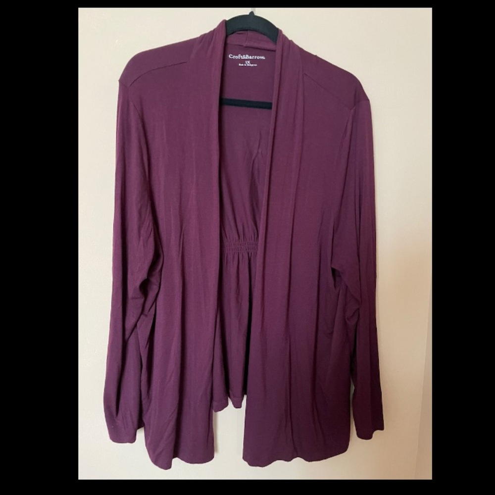 Women Burgundy Cardigan